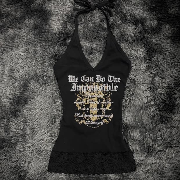 실버 & 골드 글리터 홀터넥 슬리브리스