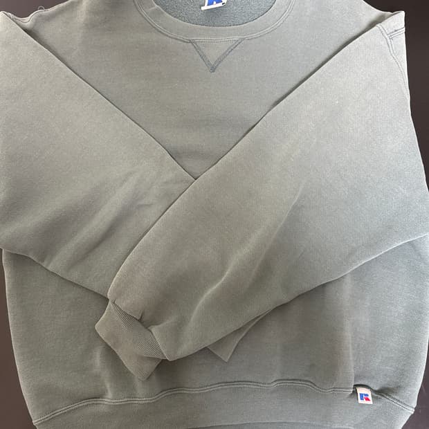 90s 러셀 맨투맨 그린 l