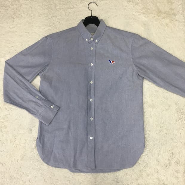 메종키츠네 트리컬러 폭스패치 셔츠  DD01