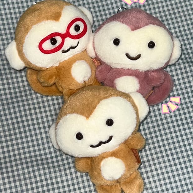 핑루 고구마숭이 원숭이 마스코트 인형 키링
