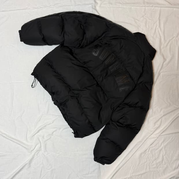 슈프림 스타 슬리브 다운 퍼퍼 자켓 블랙 L