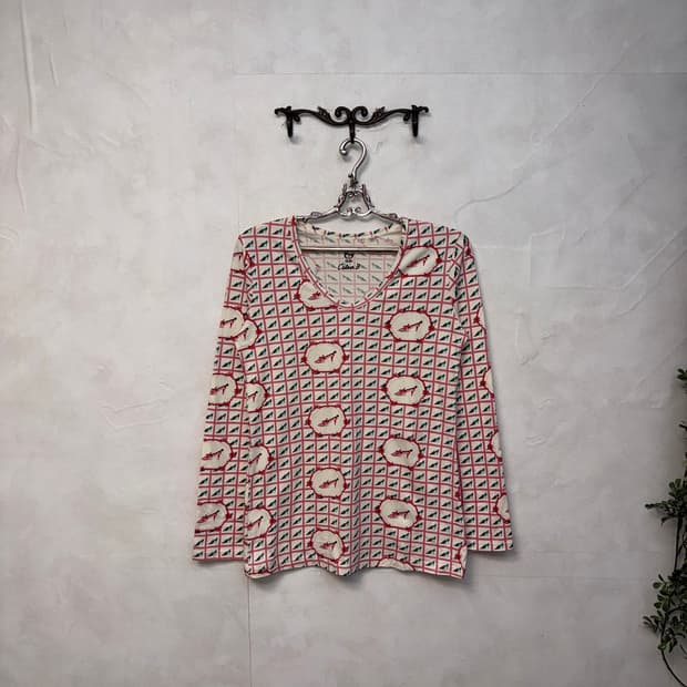 Pink mint check heels long sleeve