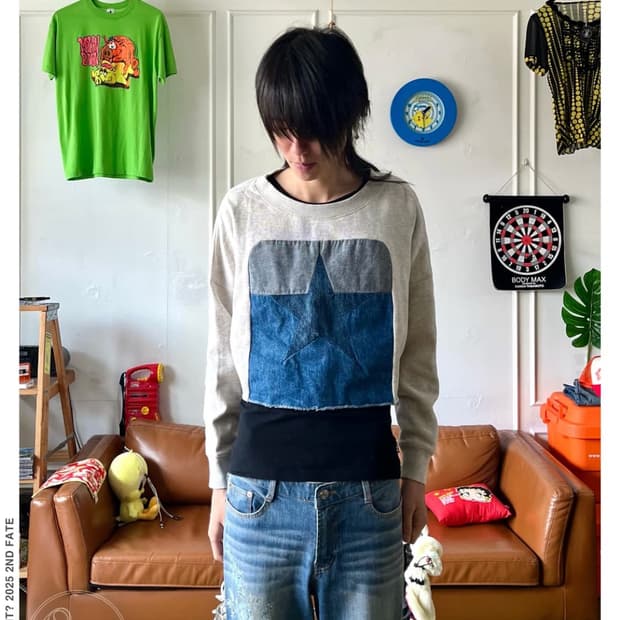 디젤 크롭 맨투맨