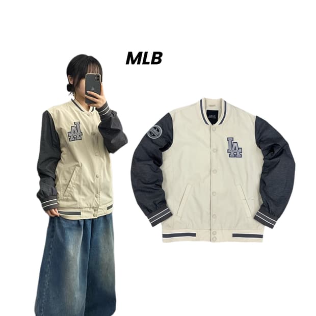 MLB LA다저스 올드스쿨 바시티 자켓
