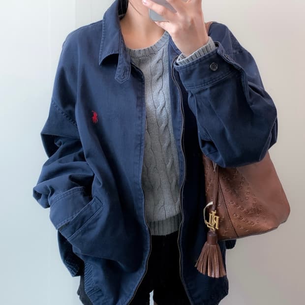 폴로 블루종 자켓