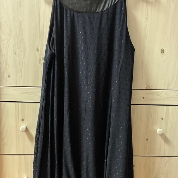 블랙 도트 벌룬 원피스