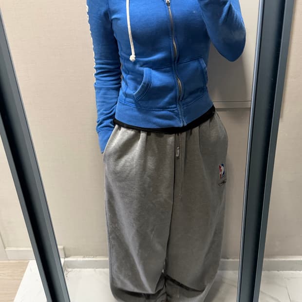 아베크롬비 블루 후드집업 키즈 xl