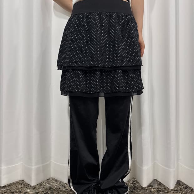 dot layered skirt