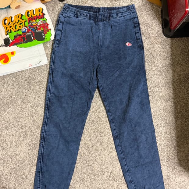 디젤 D 랩 데님 팬츠