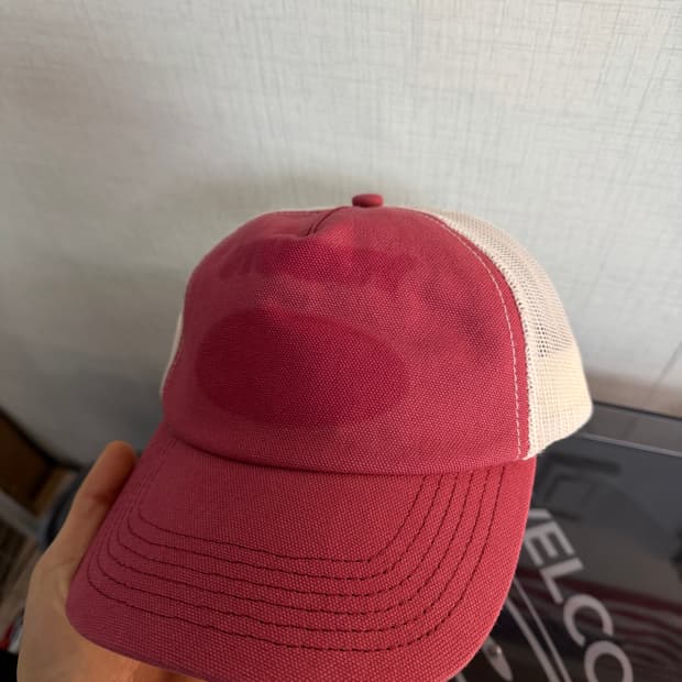 스투시 고스트로고 트러커 레드