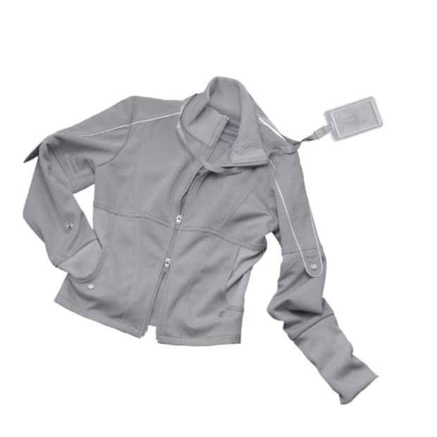 오호스 Epaulet Jersey Jacket Grey