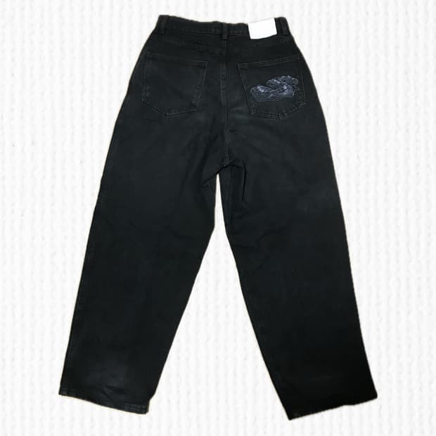 스웨이드 블랙팬츠