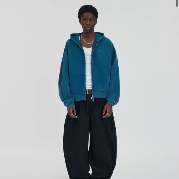 스웨이드 후드집업 S 팝니다