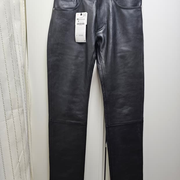 새상품 자라 양가죽 블랙 바지(29사이즈/남녀공용)