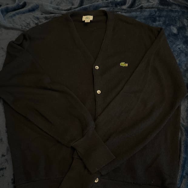 라코스테 블랙 가디건 xl