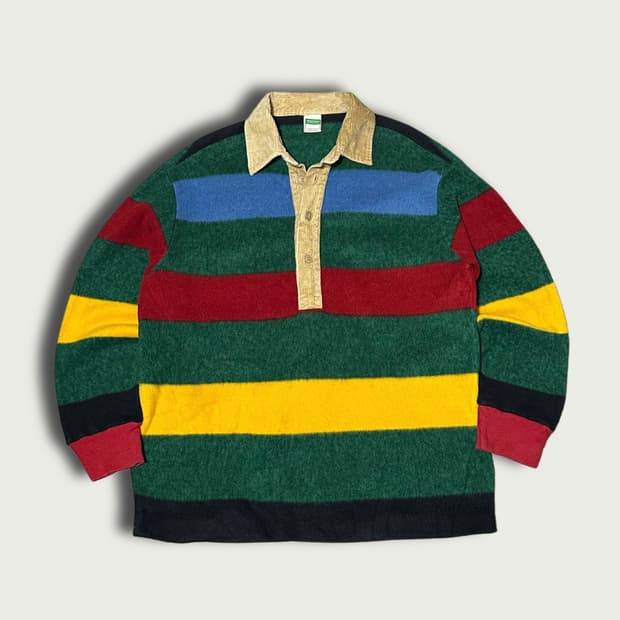 90's 베네통 플리스 럭비티