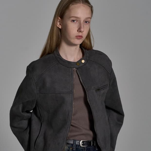 ELLIOTI Suede Jacket (Charcoal)