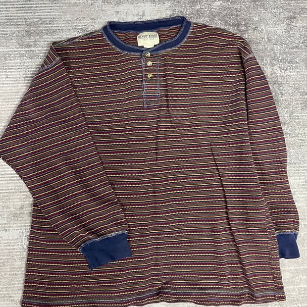 Vintage 와플 헨리넥