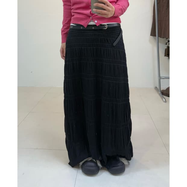 빈티지 맥시 롱 스커트