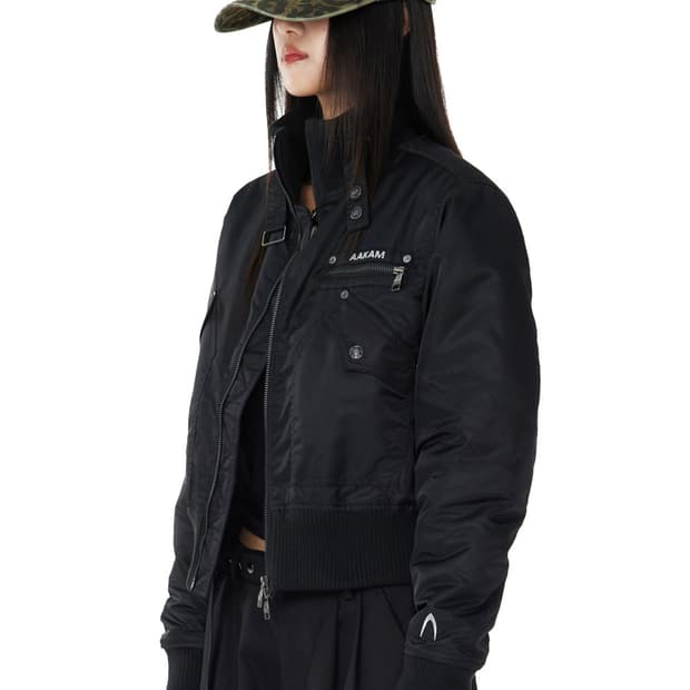 AAKAM 아캄 하이넥 봄버 블랙