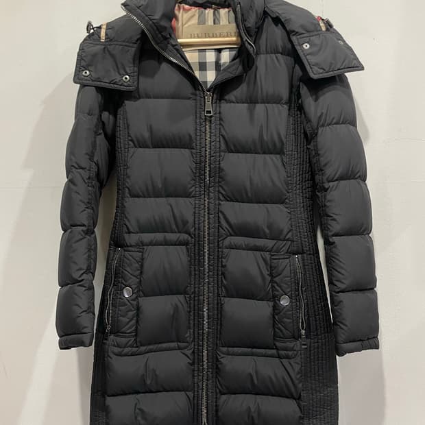 버버리 브릿 블랙 패딩 XS 정품