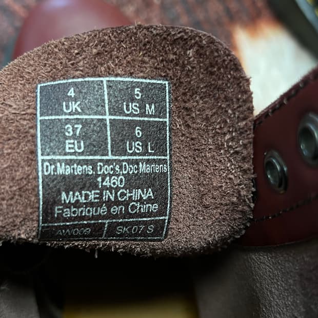 [230] 닥터마틴 1460 체리레드 스무스 레더 UK4