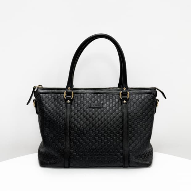 구찌 마이크로 시마 레더 토트백