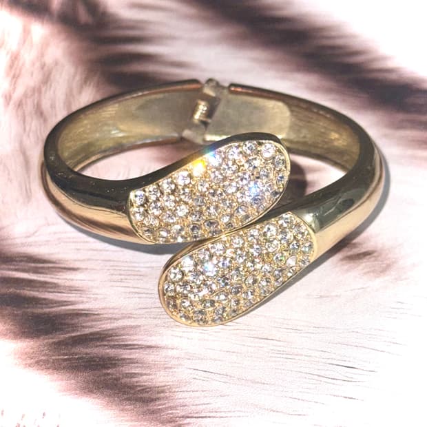 시부야 egg 갸루 골드 큐빅 자석형 뱅글 팔찌