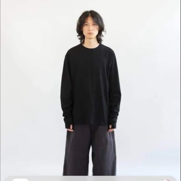 해칭룸 Double sleeve tee 블랙 3사이즈