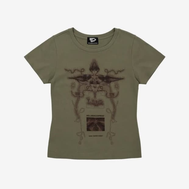 웰빙익스프레스 반팔 카키 Digital Tattoo Tee