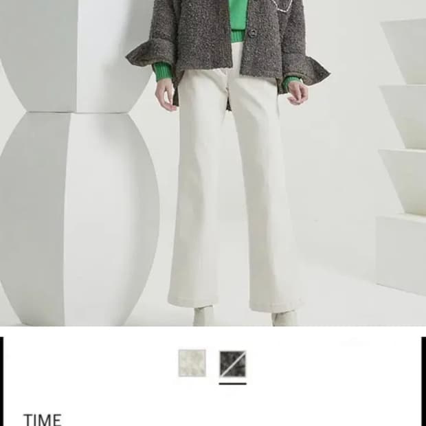 한섬 타임 오버사이즈 스템 헴 점퍼(Free)