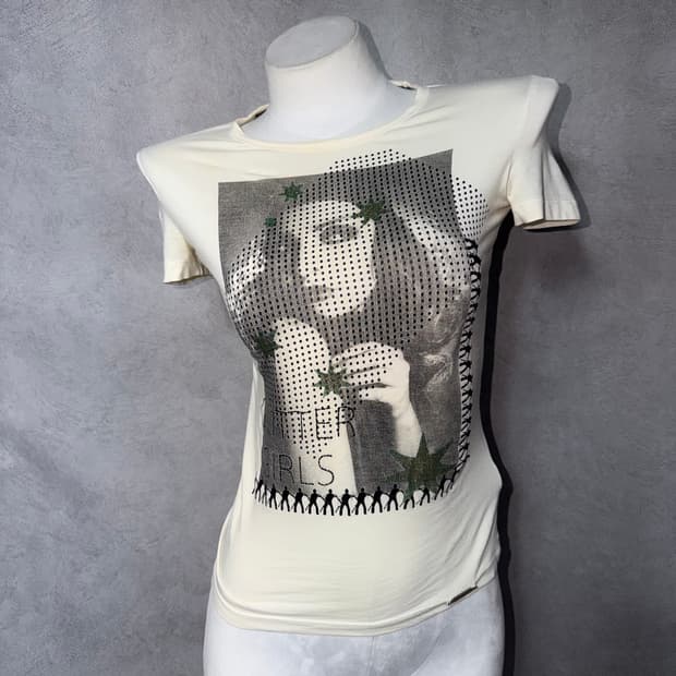 John Galliano “Glitter Girls” Graphic Te