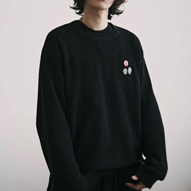 코드 위브 스카시 니트 블랙 L