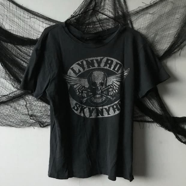 Punk mood skull printing halfsleeve 