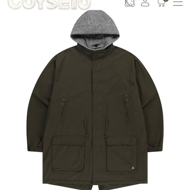 코이세이오 워시드 밀리터리 자켓 머드카키 야상