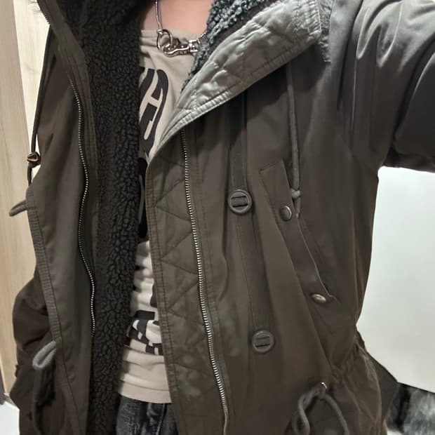 빈티지 야상 롱 자켓 y2k 모리