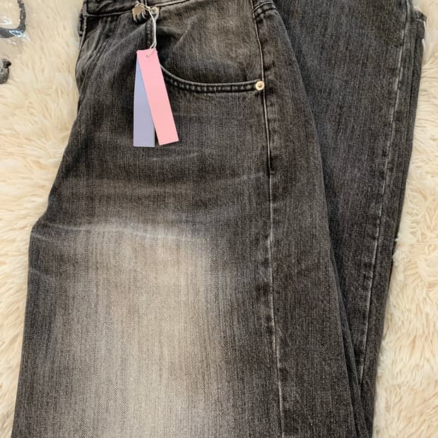 페일제이드 바지 Low-Rise Wide Denim Jean 