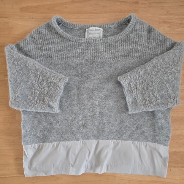 BEARDSLEY의 배색 울 앙고라 니트