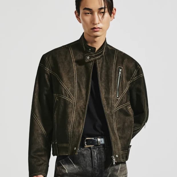 엘무드 헌팅 바이커 자켓