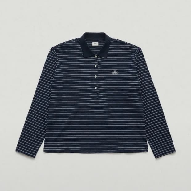 더바넷 Delphine Stripe Pique Shirt_Navy 구해요