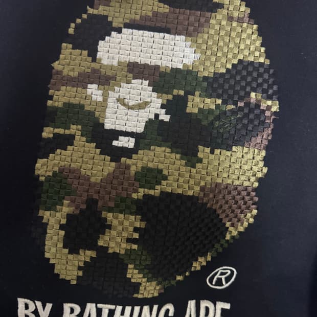 베이프 자수 후트티 XL