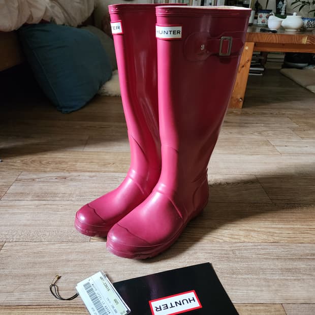 헌터 레인부츠 유광 톨 240