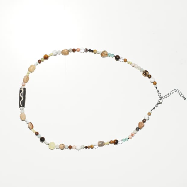 빈티지 비즈 목걸이 wooden necklace