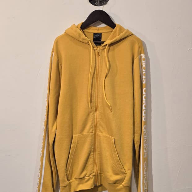 Adidas Mustard Yellow Full Zip Hoodie