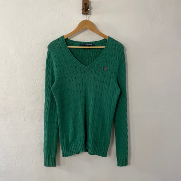 랄프로렌 스포츠 브이넥 니트 