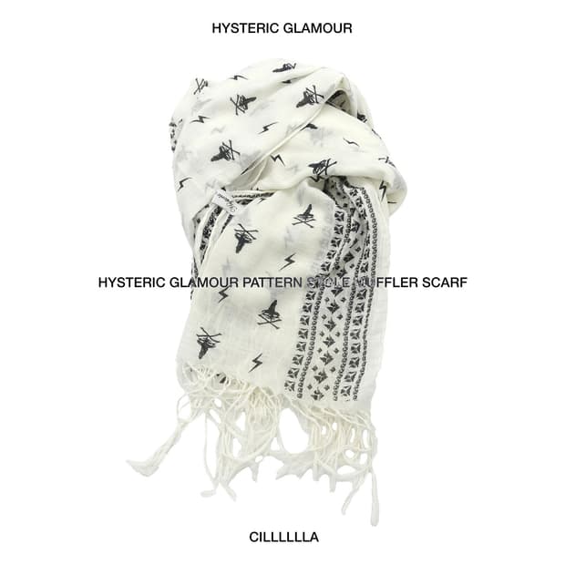 HYSTERIC GLAMOUR 히스테릭글래머 패턴 스톨 머플러 스카프