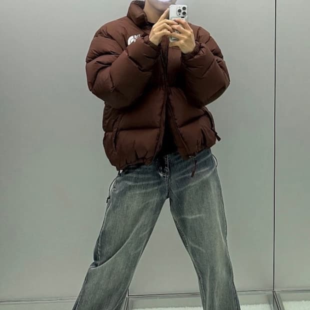 (새제품) 노스페이스 눕시 브라운 L사이즈