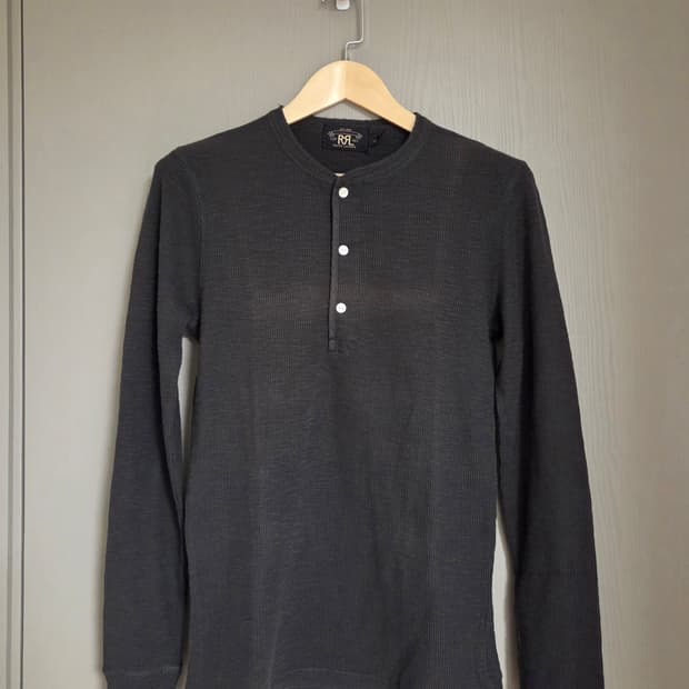 RRL 더블알엘 와플 헨리넥 긴팔 티셔츠 S