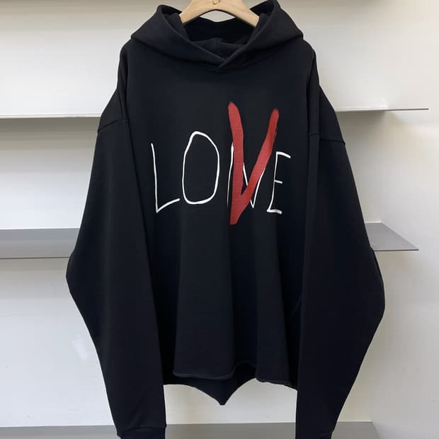 브이론 Lobe Big V 로고 후디