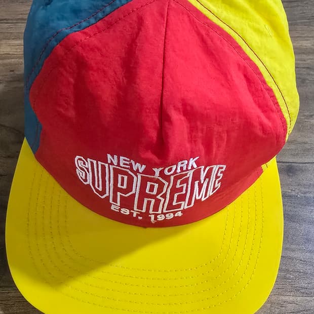 슈프림 18SS PINWHEEL NYLON 5-PANEL CAP